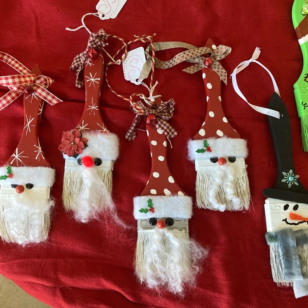 Paint brush ornaments